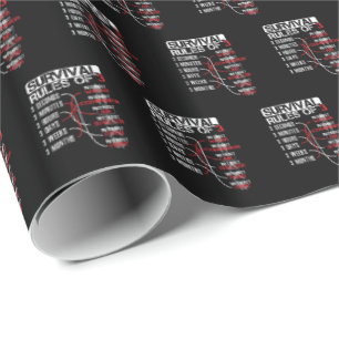 Survival Rules of Three - Wilderness Quiz Wrapping Paper