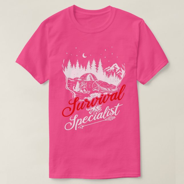 Survival Specialist Outdoor Tent Bushcraft 1 T-Shirt (Design Front)
