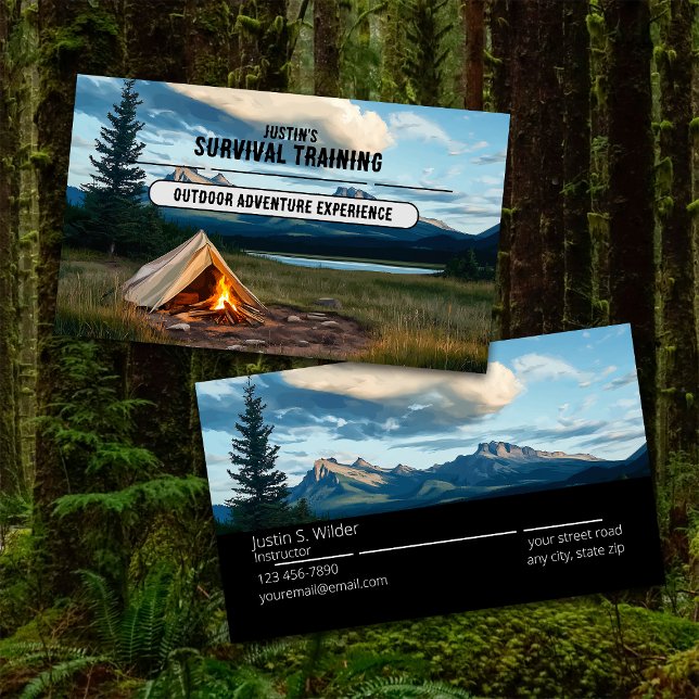 Survival Training Business Business Card (Creator Uploaded)