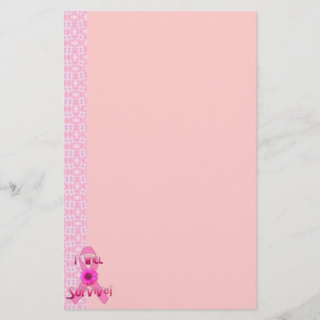 Survive Breast Cancer Stationery (Front)
