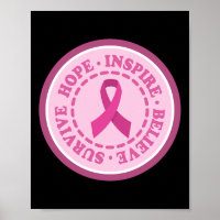 SURVIVE HOPE INSPIRE World Cancer Day Gift Pink Ri