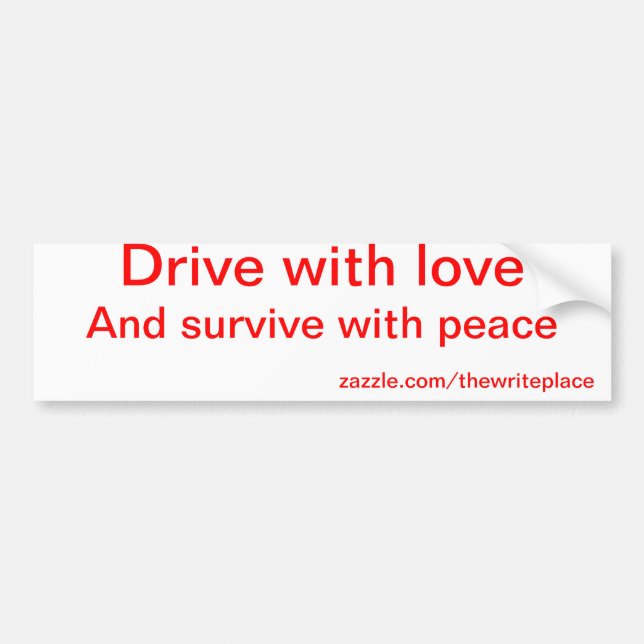 Survive with peace bumper sticker (Front)