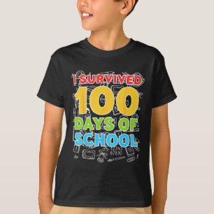 Survived 100 Days Of School Happy 100th Day  T-Shirt