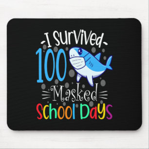 Survived 100 Masked School Days 2021 Teacher Stude Mouse Pad