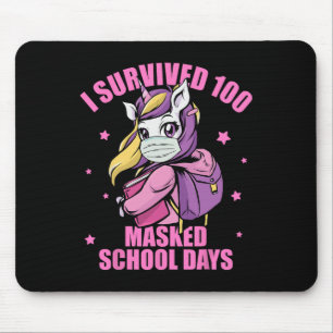 Survived 100 Masked School Days Mouse Pad