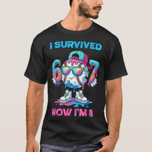Survived 67 8 years old baseball boys sport kids T-Shirt