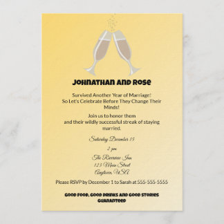 Survived another Year of Marriage Invitation