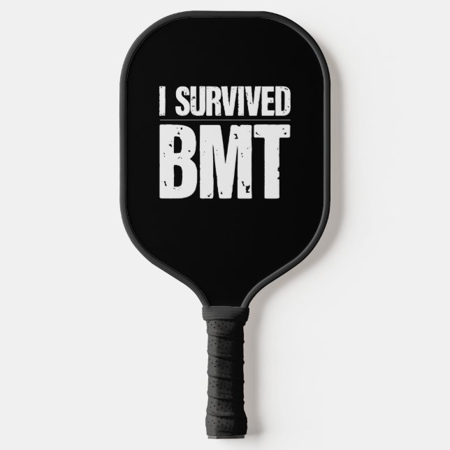 Survived Basic Military Training BMT Trainee Gift Pickleball Paddle (Front)