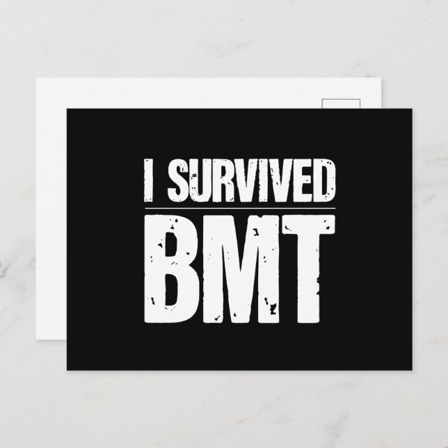 Survived Basic Military Training BMT Trainee Gift Postcard (Front/Back)