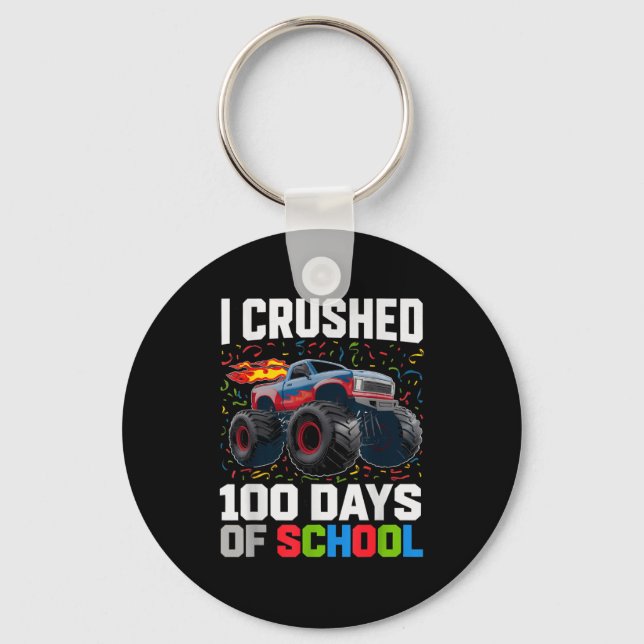 Survived I Crushed 100 Days School Monster 1st Gra Key Ring (Front)