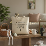 Survived My Daughter’s Wedding Hilarious Quote Tote Bag<br><div class="desc">Carry your memories in style with this tote bag featuring “I Survived My Daughter’s Wedding.” The bold black text and customizable date turn it into a personal keepsake of an unforgettable day. Spacious and sturdy, it’s perfect for family celebrations, errands, or casual outings, while letting you proudly showcase humor, pride,...</div>