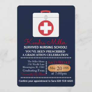 Survived Nursing School Graduation Invitations