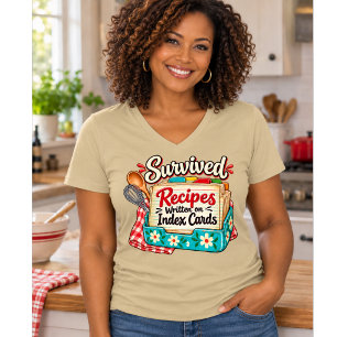 Survived Recipes Written on Index Cards T-Shirt