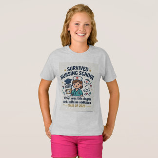 Survived School Funny Graduation Shirt Class of 20