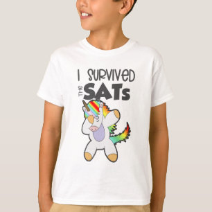 Survived The Sats Dabbing Unicorn Test Day Exam Ed T-Shirt