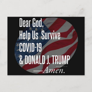 Surviving Covid-19 & Donald Trump Postcard
