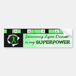 Surviving Lyme Disease Superpower Bumper Sticker