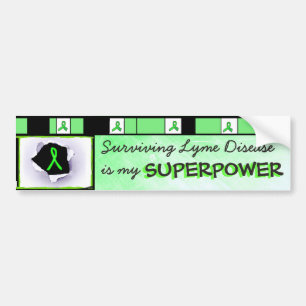 Surviving Lyme Disease Superpower Bumper Sticker