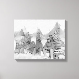 Surviving Members of Big Foot's Band Canvas Print