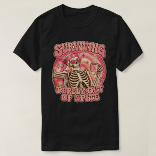 Surviving Out of Spite Retro Skeleton T-Shirt