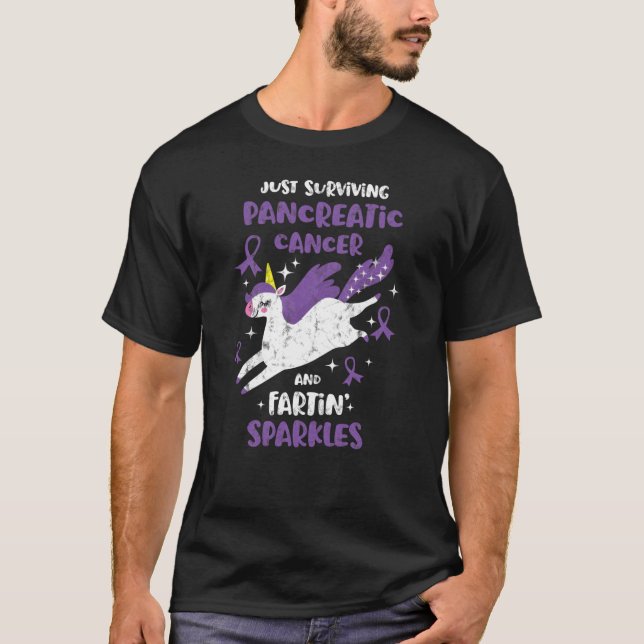 Surviving Pancreatic Cancer Farting Sparkles Unico T-Shirt (Front)