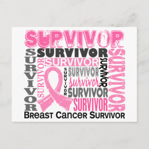 Survivor 10 Breast Cancer Postcard