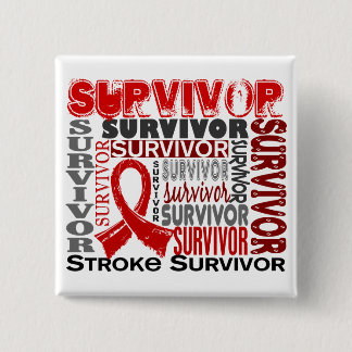 Survivor 10 Stroke 15 Cm Square Badge