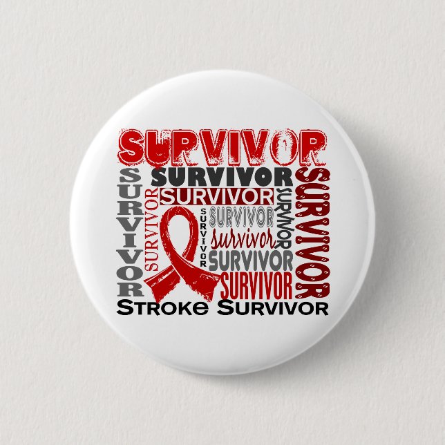Survivor 10 Stroke 6 Cm Round Badge (Front)