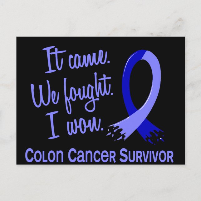 Survivor 11 Colon Cancer Postcard (Front)