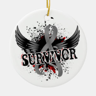 Survivor 16 Brain Tumour Ceramic Tree Decoration