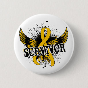 Survivor 16 Childhood Cancer 6 Cm Round Badge