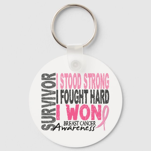 Survivor 4 Breast Cancer Key Ring (Front)