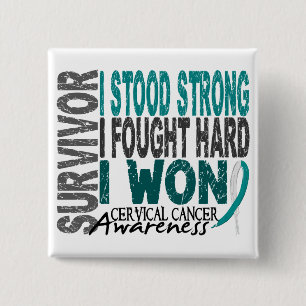 Survivor 4 Cervical Cancer 15 Cm Square Badge