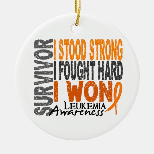 Survivor 4 Leukaemia Ceramic Tree Decoration (Front)