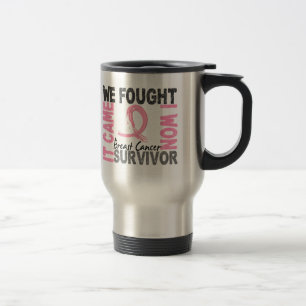 Survivor 5 Breast Cancer Travel Mug