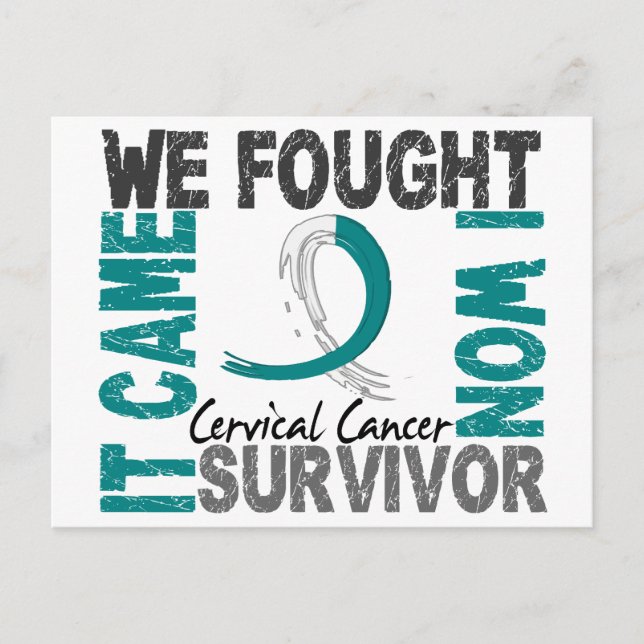 Survivor 5 Cervical Cancer Postcard (Front)