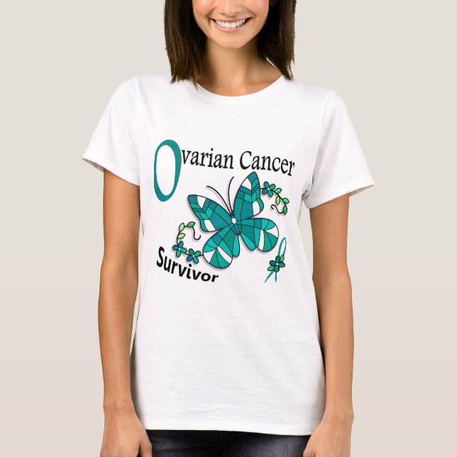 Survivor 6 Ovarian Cancer T-Shirt (Front)