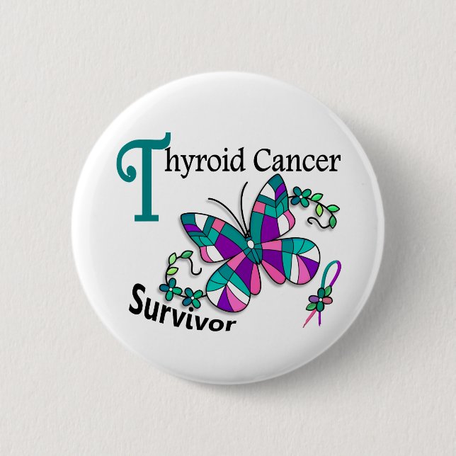 Survivor 6 Thyroid Cancer 6 Cm Round Badge (Front)