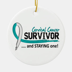 Survivor 8 Cervical Cancer Ceramic Tree Decoration