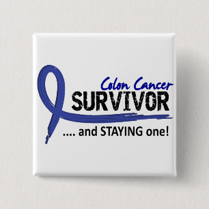 Survivor 8 Colon Cancer 15 Cm Square Badge