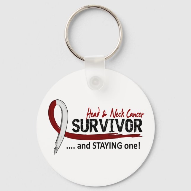 Survivor 8 Head Neck Cancer Key Ring (Front)