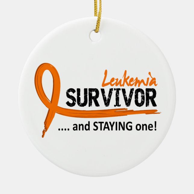 Survivor 8 Leukaemia Ceramic Tree Decoration (Front)