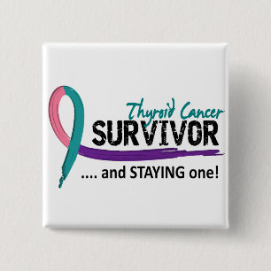 Survivor 8 Thyroid Cancer 15 Cm Square Badge