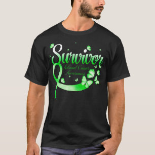 Survivor Adrenal Cancer Awareness Butterfly T-Shirt