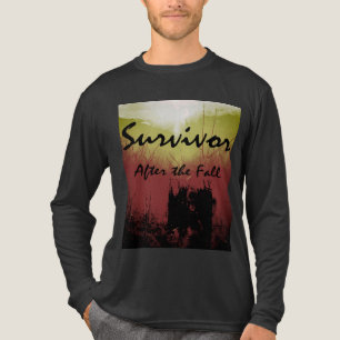 "Survivor After the Fall" Black Yellow Red Design  Tri-Blend Shirt