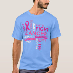 Survivor Believe Hope Pink Ribbon Breast Cancer Aw T-Shirt