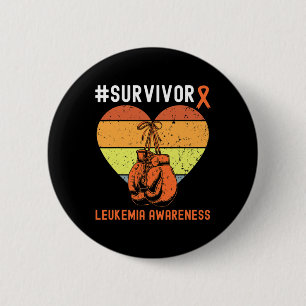 Survivor Blood Cancer Awareness Retro  6 Cm Round Badge