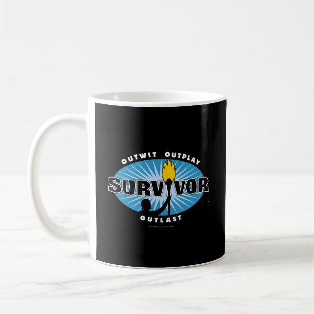 Survivor Blue Burst Coffee Mug (Left)