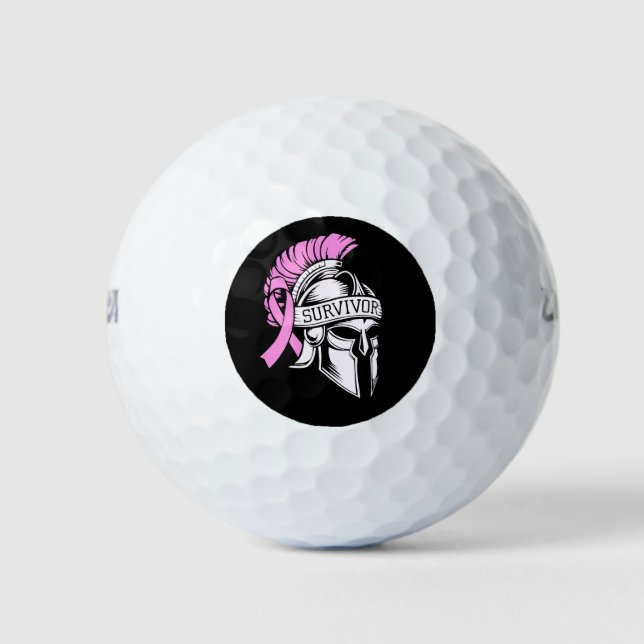 Survivor Breast Cancer  Golf Balls (Front)