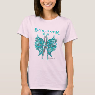 Survivor Celtic Butterfly - Ovarian Cancer T-Shirt